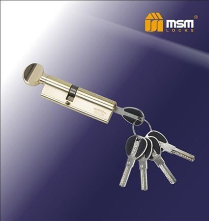 Цилиндровый механизм Msm CW100 PB 40*60 кл-верт (латунь) перфо