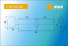 Цилиндровый механизм Msm CW90 PB 50*40 кл-верт (латунь) перфо