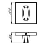 Фиксатор Armadillo (Армадилло) WC-BOLT BK6 USS CP-8 (xром)