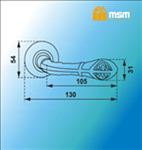 Ручки раздельные MSM R429 BR (коричневый) на круглом основании