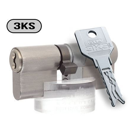 Цилиндр Evva 3KS 132 мм 61x71 ключ-ключ (никель)