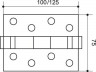 Петля универсальная Fuaro (Фуаро) 2BB 100*75*2,5 PN (перл.никель)