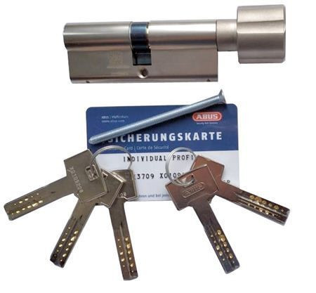 Механизм цилиндровый Abus X12R (Абус) 85 мм (30*55) никель, кл/вертушка