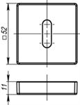 Накладка под цилиндр Armadillo (Армадилло) PS USQ CP-8 (хром)