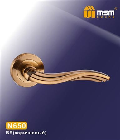 Ручки раздельные MSM N650 BR (коричневый) на круглом основании