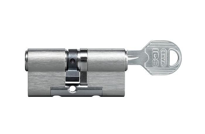 Цилиндр Evva ICS 102 мм 46x56 ключ-ключ (никель)