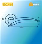 Ручки раздельные MSM R423 SB1/PB1 ( Матовая латунь1/Полированная латунь1) на круглом основании