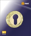 Накладка под цилиндр MSM K1 PB/SB (полированная латунь/матовая латунь)
