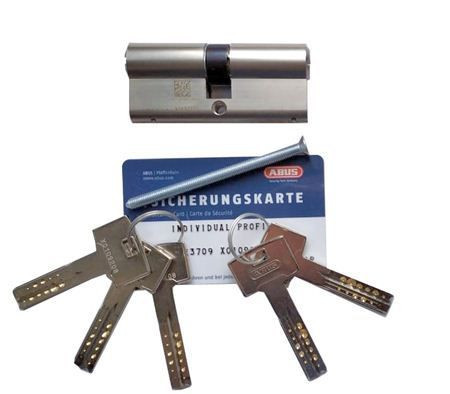 Механизм цилиндровый Abus X12R (Абус) 80 мм (40*40) никель, кл/кл